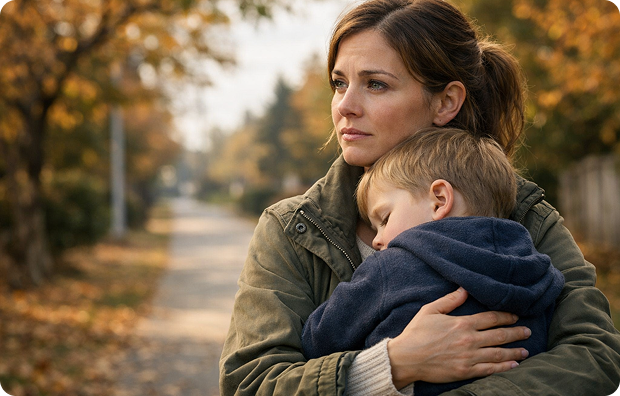 Mother and child representing safety and protection
